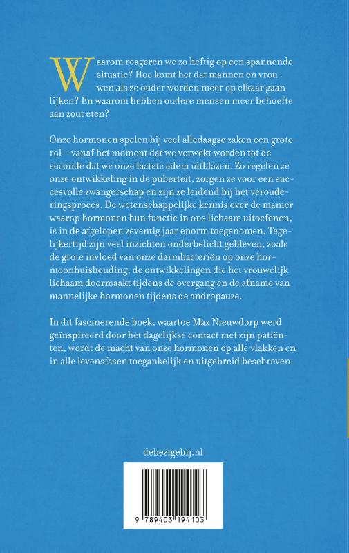 Achterkant van Wij zijn onze hormonen