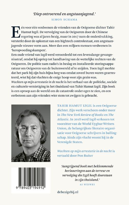 Achterkant van Wachten op mijn arrestatie in de nacht