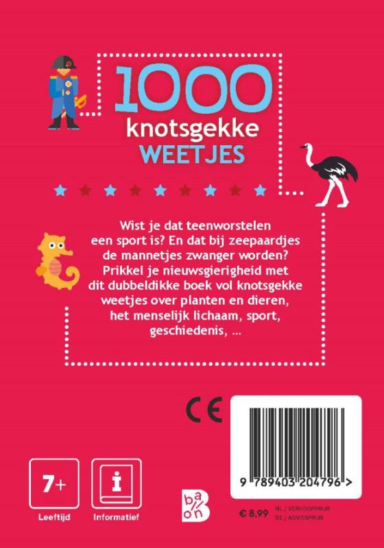 Achterkant van 1000 knotsgekke weetjes