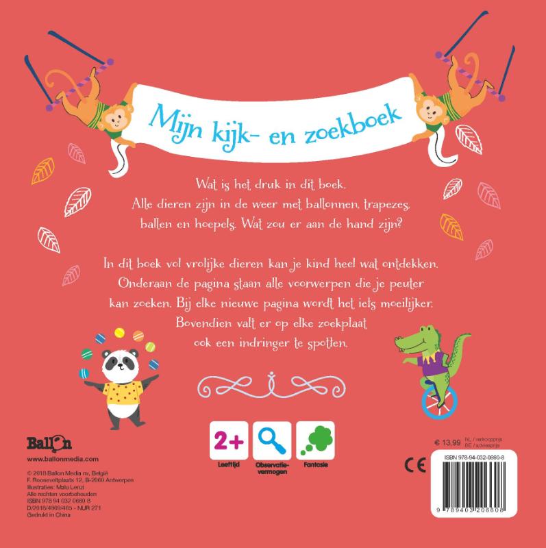 Achterkant van Welkom in het circus!