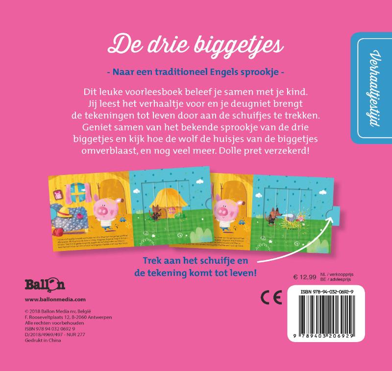 Achterkant van De drie biggetjes