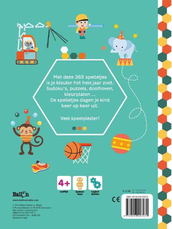 Achterkant van 365 spelletjes