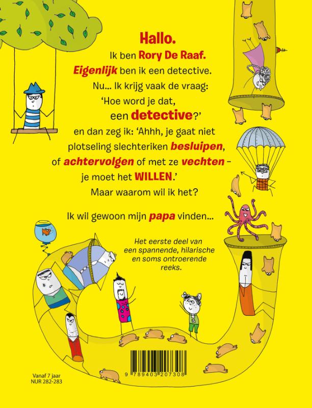 Achterkant van Rory De Raaf - Detective