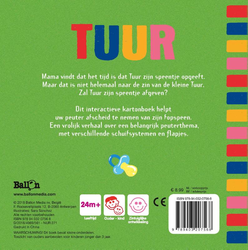 Achterkant van Tuur wil zijn speentje