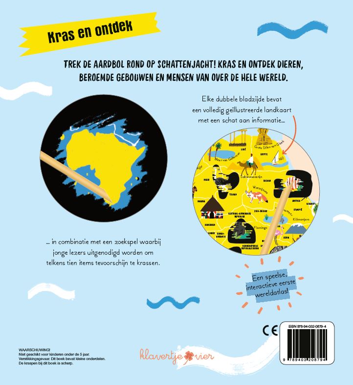 Achterkant van Wereldatlas