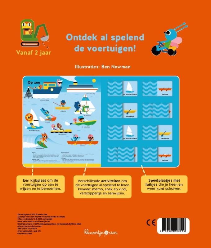 Achterkant van Mijn eerste memoboek - Voertuigen