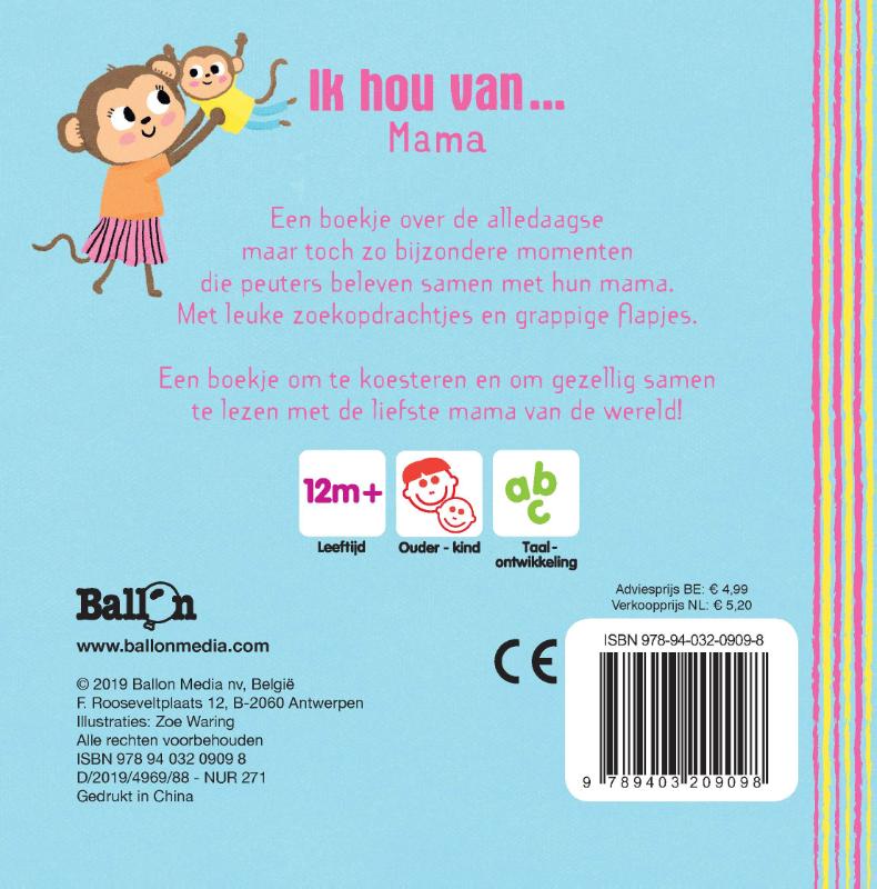 Achterkant van Ik hou van mama