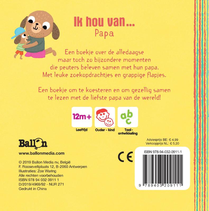 Achterkant van Ik hou van papa