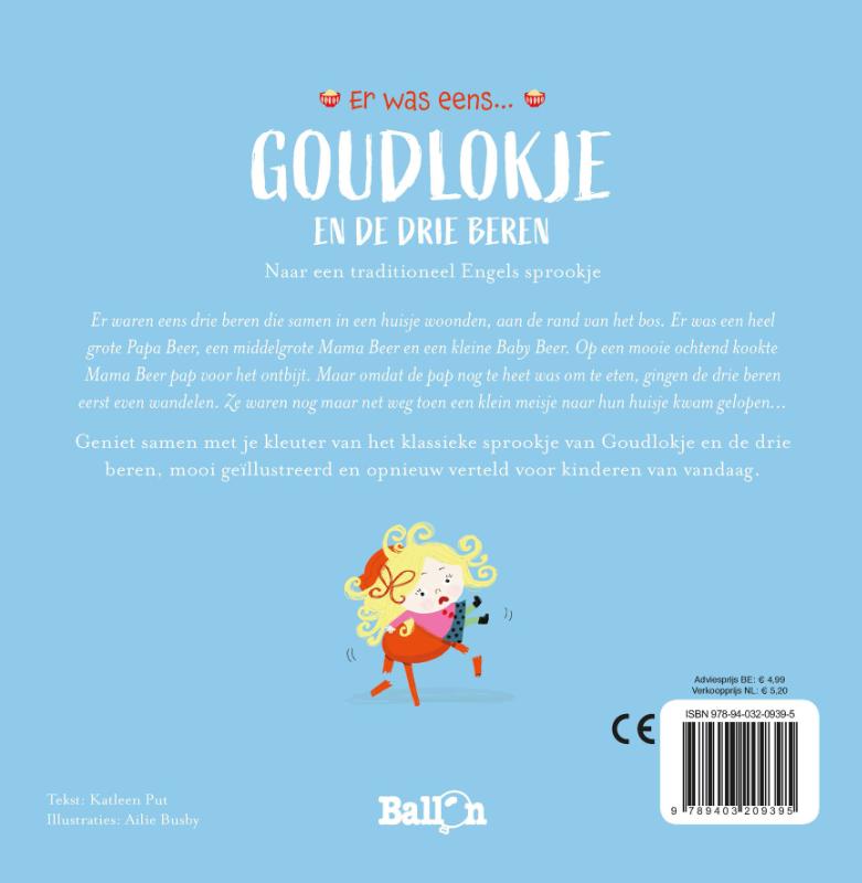 Achterkant van Goudlokje en de drie beren
