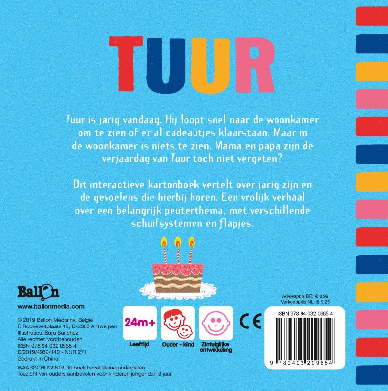 Achterkant van Tuur is jarig
