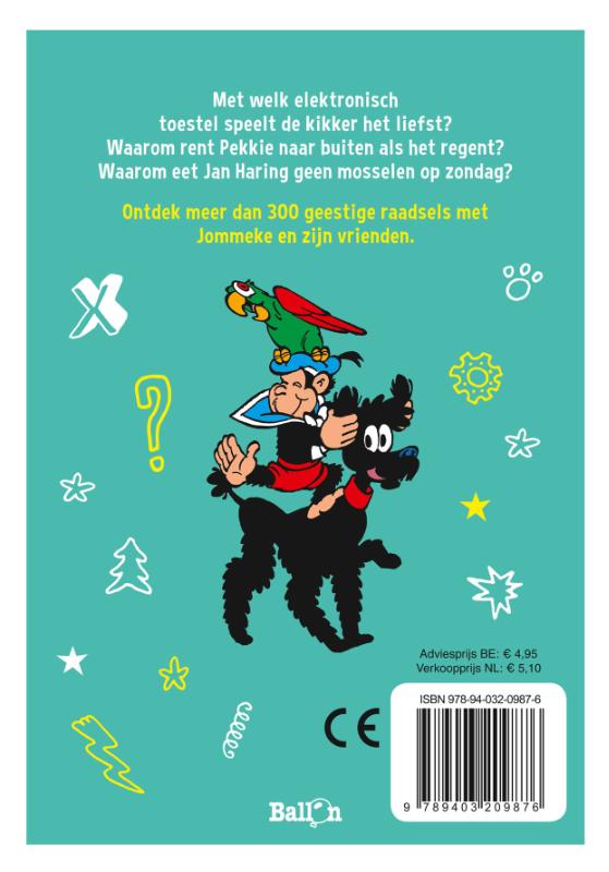 Achterkant van Jommekes geestige raadsels