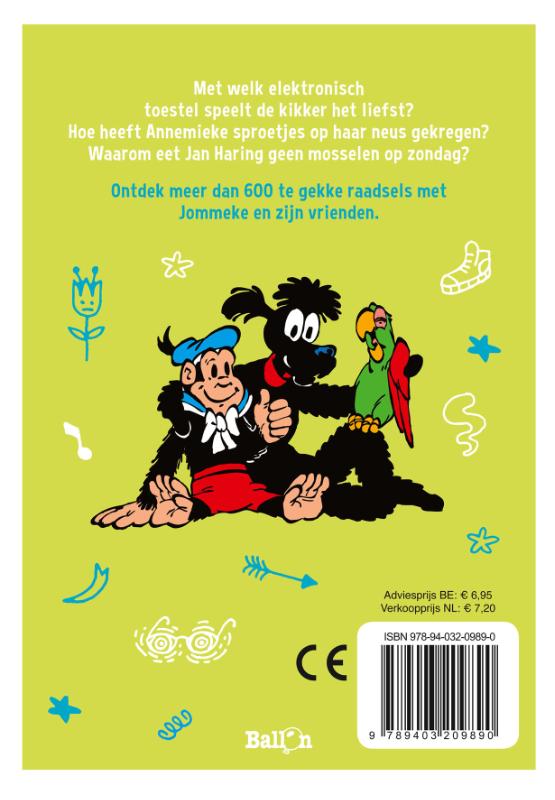 Achterkant van Jommekes te gekke raadsels