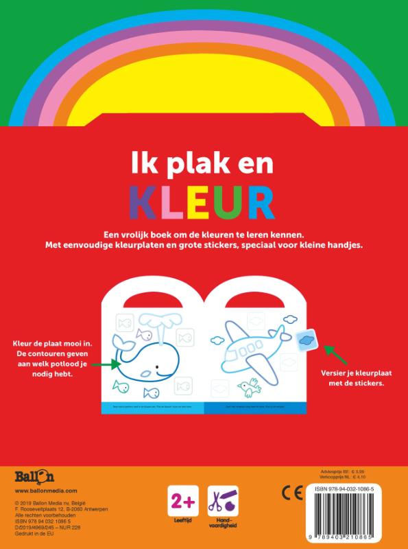 Achterkant van Ik plak en kleur 2+