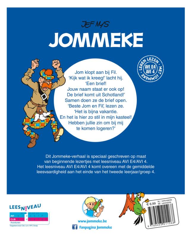 Achterkant van Spoken in het kasteel
