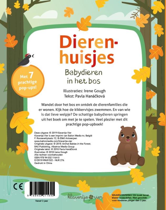 Achterkant van Babydieren in het bos