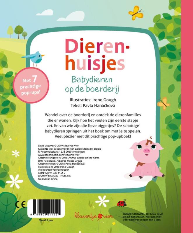 Achterkant van Babydieren op de boerderij