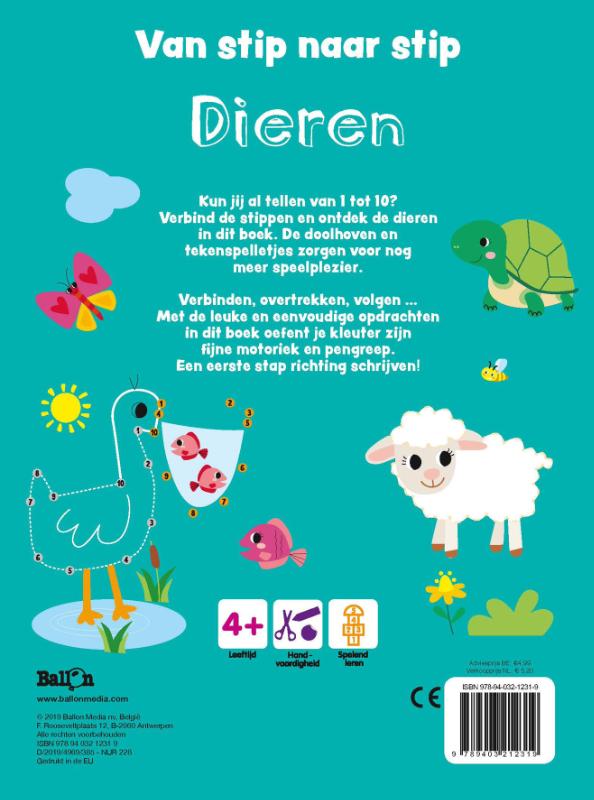 Achterkant van Van stip naar stip tot 10 dieren