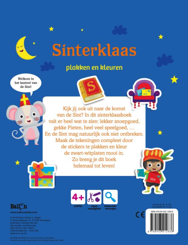 Achterkant van Sinterklaas - Stickerboek huisjesreeks