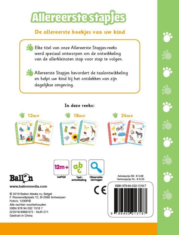 Achterkant van Dieren 12-18 maanden