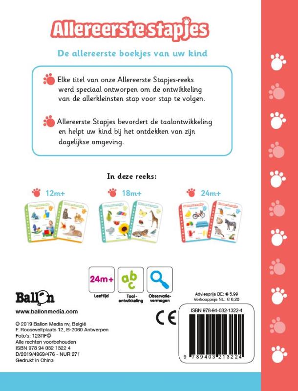 Achterkant van Dieren 24-36 maanden