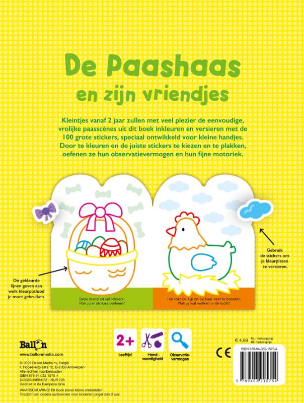 Achterkant van De Paashaas en zijn vriendjes
