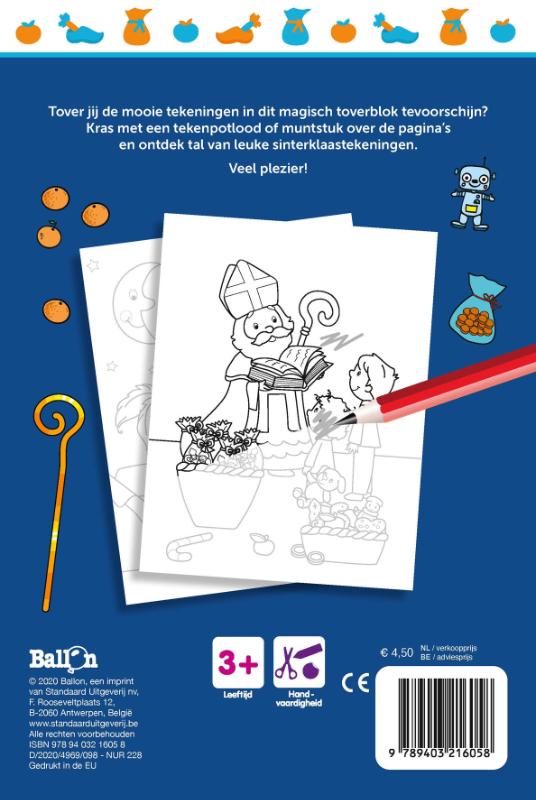 Achterkant van Toverblok Sinterklaas