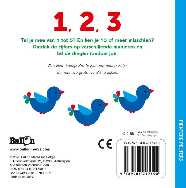 Achterkant van 1,2,3
