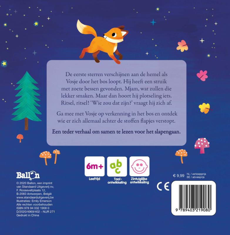 Achterkant van Kiekeboe, dag vos