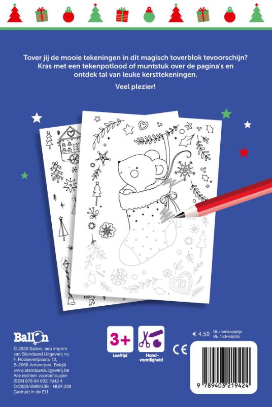 Achterkant van Toverblok Kerstmis