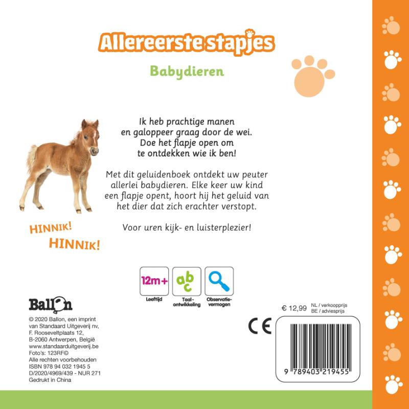 Achterkant van Babydieren