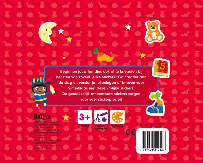 Achterkant van Sticker Fun - Sinterklaas