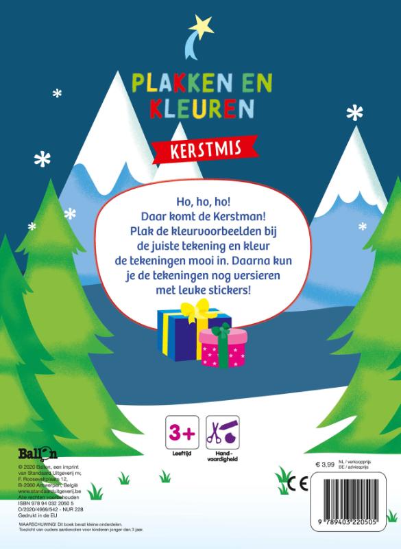 Achterkant van Kerstmis - Plakken en kleuren