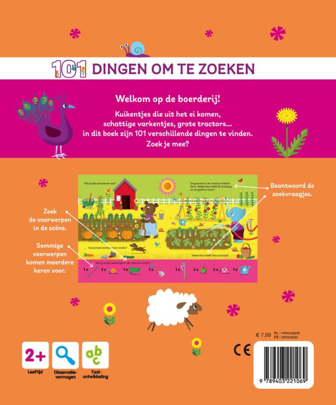Achterkant van 101 dingen om te zoeken op de boerderij