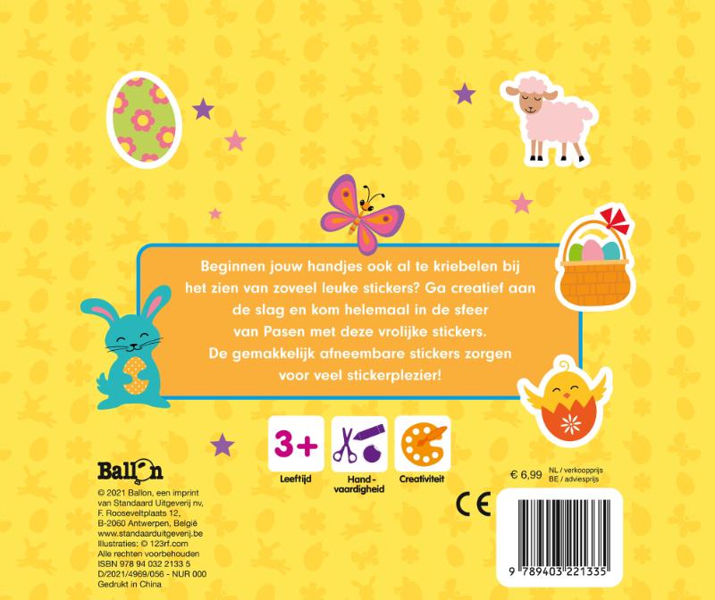 Achterkant van Sticker Fun - Pasen