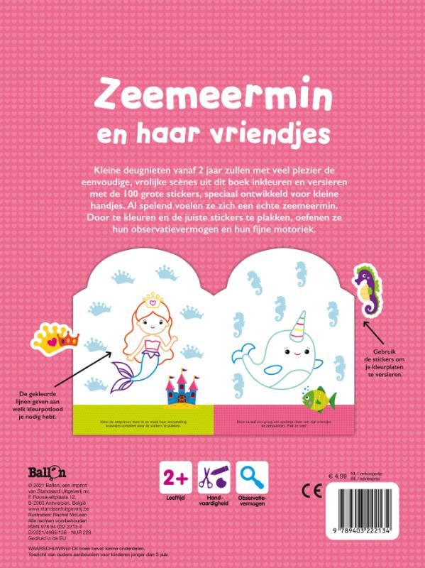 Achterkant van Zeemeermin en haar vriendjes