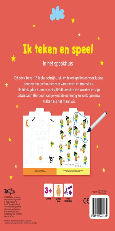 Achterkant van Ik teken en speel - In het spookhuis