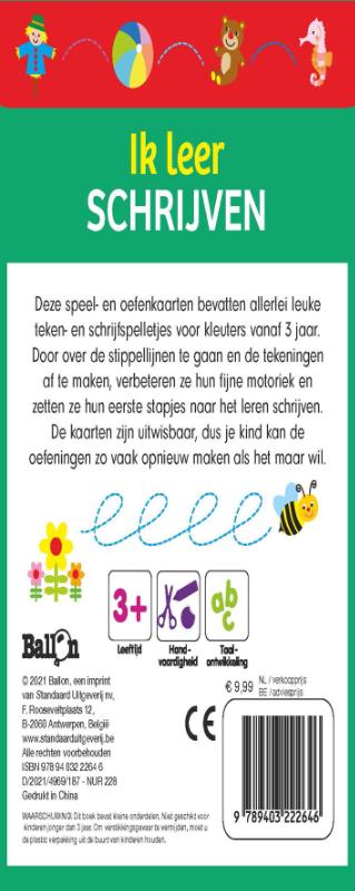 Achterkant van Ik leer schrijven