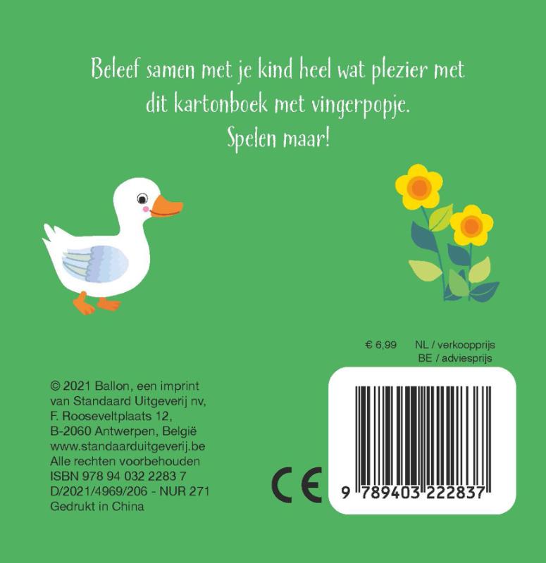 Achterkant van Kuikentje zoekt zijn mama