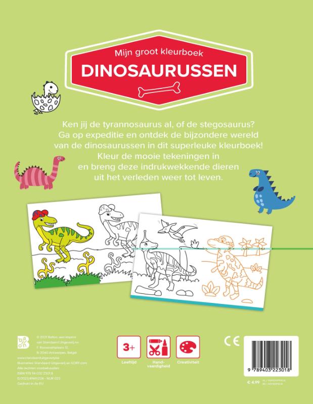 Achterkant van Mijn groot kleurboek - Dinosaurussen