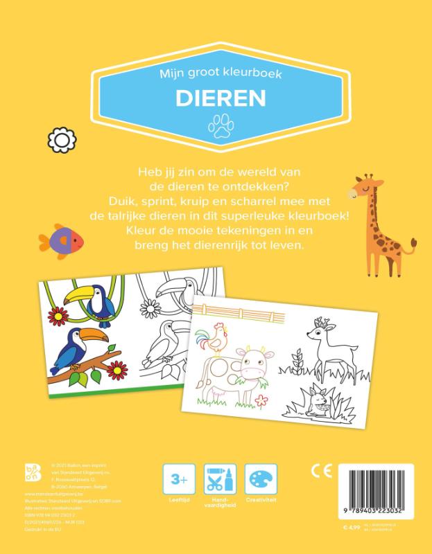Achterkant van Mijn groot kleurboek dieren