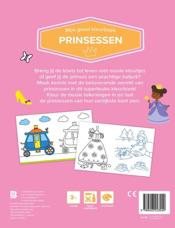 Achterkant van Mijn groot kleurboek - Prinsessen