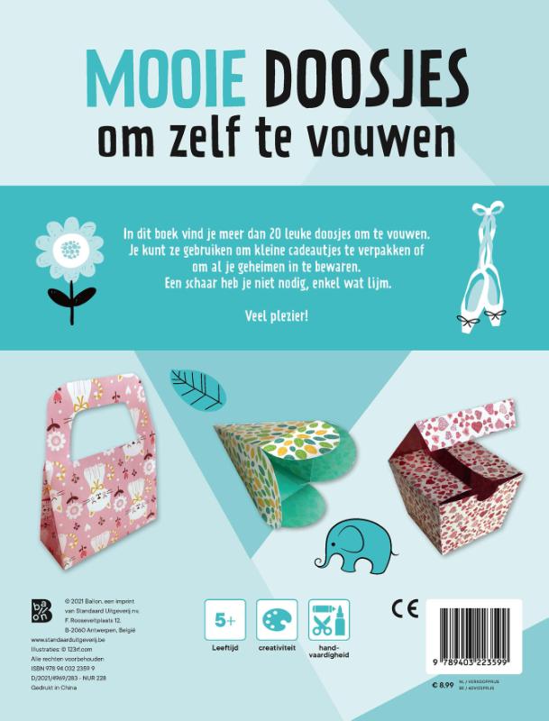 Achterkant van Mooie doosjes om zelf te vouwen