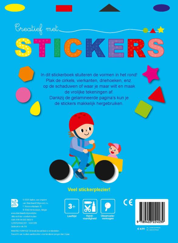 Achterkant van Creatief met stickers (kasteel)