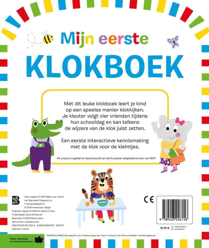 Achterkant van Mijn eerste klokboek