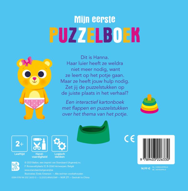 Achterkant van Puzzelboek: Op het potje