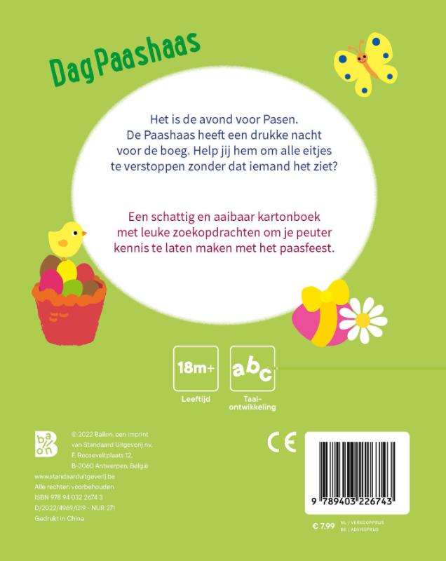 Achterkant van Dag Paashaas