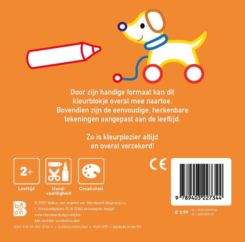 Achterkant van Mijn kleurblok - auto