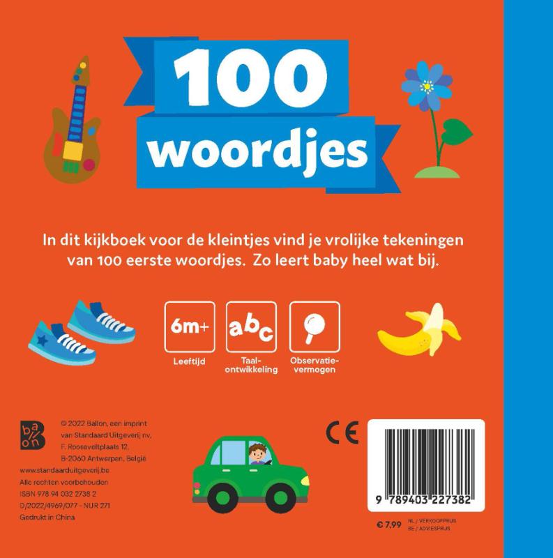 Achterkant van 100 eerste woordjes