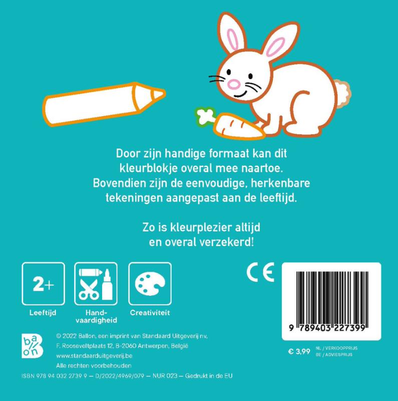 Achterkant van Mijn kleurblok - vis