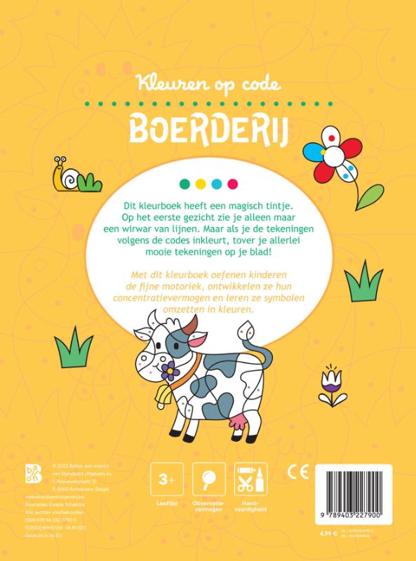 Achterkant van Kleuren op code boerderij